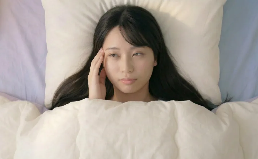 眠れない女性の画像