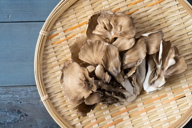 重なり合った形が特徴的な舞茸