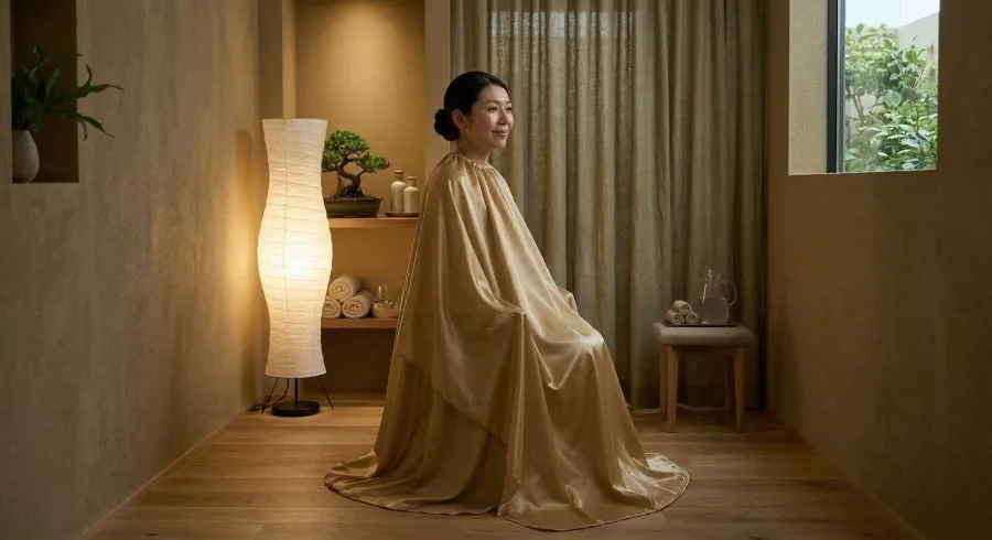 温活サロンで温熱ケアを受ける女性