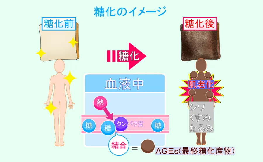 糖化をイメージしたイラスト図